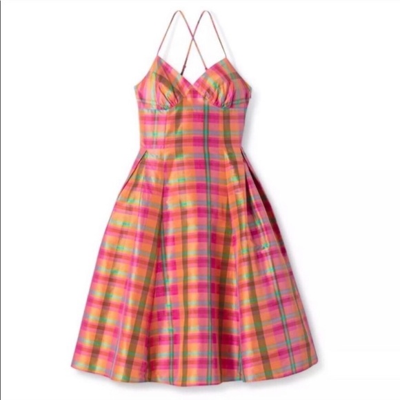Isaac Mizrahi Dresses & Skirts - Isaac Mizrahi for Target Plaid Silk Party Dress M